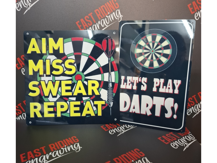 Darts Wall Sign - East Riding Engraving