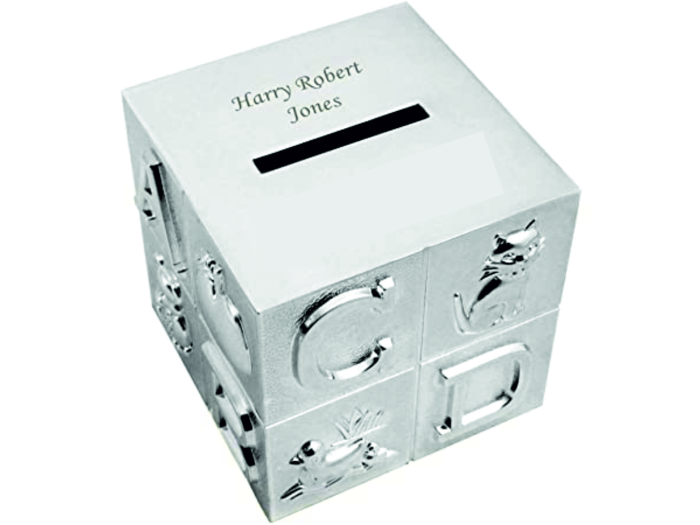 ABC Silver Plated Money box East Riding Engraving